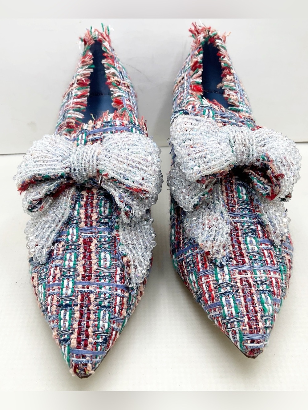 🆕{Jeffrey Campbell} Valensia Pumps in Blue Multi Tweed - Picture 9 of 16